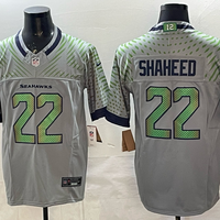 Men's Seattle Seahawks Rashid Shaheed #22 Wolf Gray 2025 Rivalries Collection Game Jersey