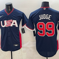 Men's USA Baseball Aaron Judge #99 Navy 2026 World Baseball Classic Stadium Jersey