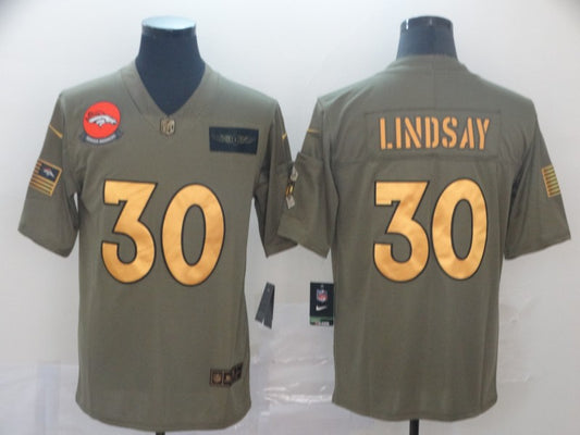 Men's Denver Broncos Phillip Lindsay #30 Brown Game Jersey1
