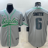 Men's Philadelphia Eagles DeVonta Smith #6 Gray Game Jersey1 Joint Edition