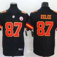 Men's Kansas City Chiefs Travis Kelce #87 Black Game Jersey1