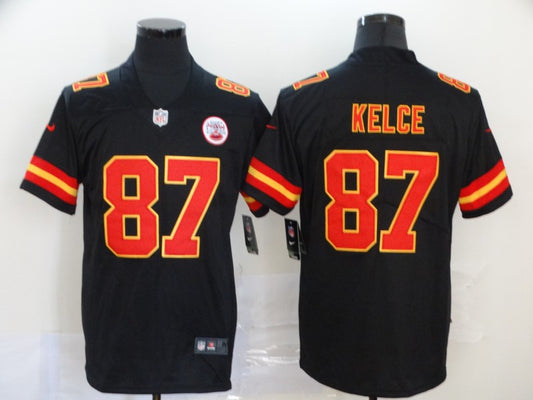 Men's Kansas City Chiefs Travis Kelce #87 Black Game Jersey1
