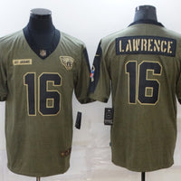 Men's Jacksonville Jaguars Trevor Lawrence #16 Brown Game Jersey1