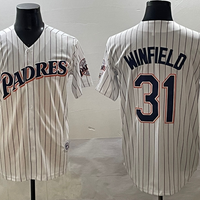 Men's San Diego Padres Dave Winfield #31 White Replica Player Jersey