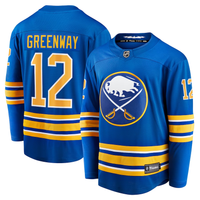 Jordan Greenway #12 Buffalo Sabres Royal Replica Player Jersey - JerseysFreak