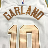 Men's Cleveland Cavaliers Darius Garland #10 White Swingman Jersey1 - City Edition