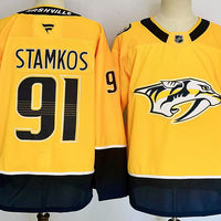 Steven Stamkos #91 Nashville Predators Yellow Game Jersey - JerseysFreak