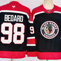 Men's Chicago Blackhawks Connor Bedard #98 Black Player Game Jersey