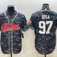 Men's San Francisco 49ers Nick Bosa #97 Grey Camouflage Game Jersey1 Joint Edition