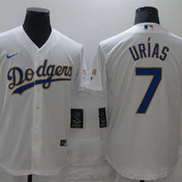 Men's Los Angeles Dodgers Julio Urias #7 White Stitched Jersey1