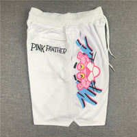 Men's Miami Heat Pink Panther White Basketball Shorts1
