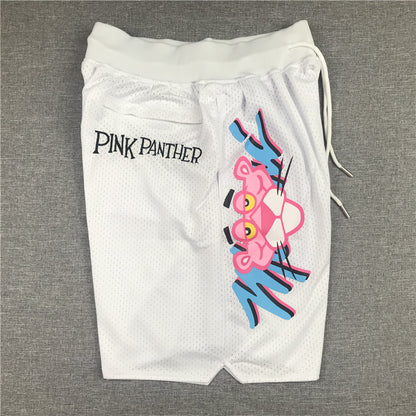 Men's Miami Heat Pink Panther White Basketball Shorts1