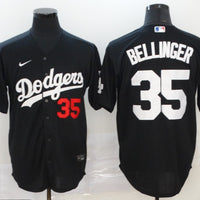 Men's Los Angeles Dodgers Cody Bellinger #35 Black Stitched Jersey1