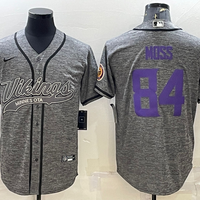 Men's Minnesota Vikings Randy Moss #84 Gray Game Jersey1 Joint Edition