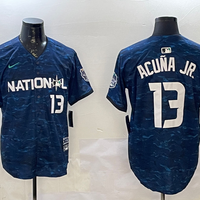 Men's National League Ronald Acuna Jr. #13 Navy 2023 MLB All-Star Game Limited Player Jersey1