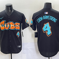 Men's Chicago Cubs Pete Crow-Armstrong #4 Black Replica Team Jersey