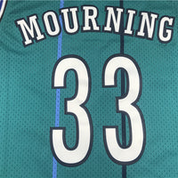 Men's Charlotte Hornets Alonzo Mourning Hardwood Classics Swingman Player jersey1