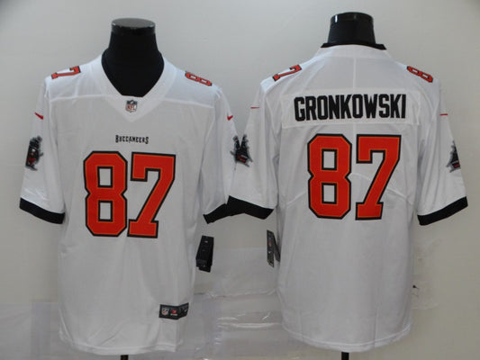Men's Tampa Bay Buccaneers Rob Gronkowski #87 White Game Jersey1