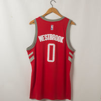 Men's Houston Rockets Russell Westbrook #0 Red Classics Swingman Jersey1