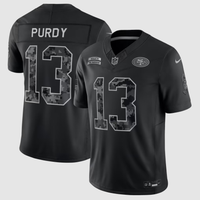 Men's San Francisco 49ers Brock Purdy #13 Black 2026 Salute to Service Stitched Limited Jersey