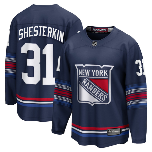 Men's New York Rangers Igor Shesterkin #31 Fanatics Navy Breakaway Jersey