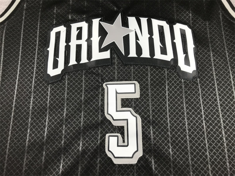 Men's Orlando Magic Paolo Banchero #5 Black 2023/24 Swingman Jersey1 - City Edition
