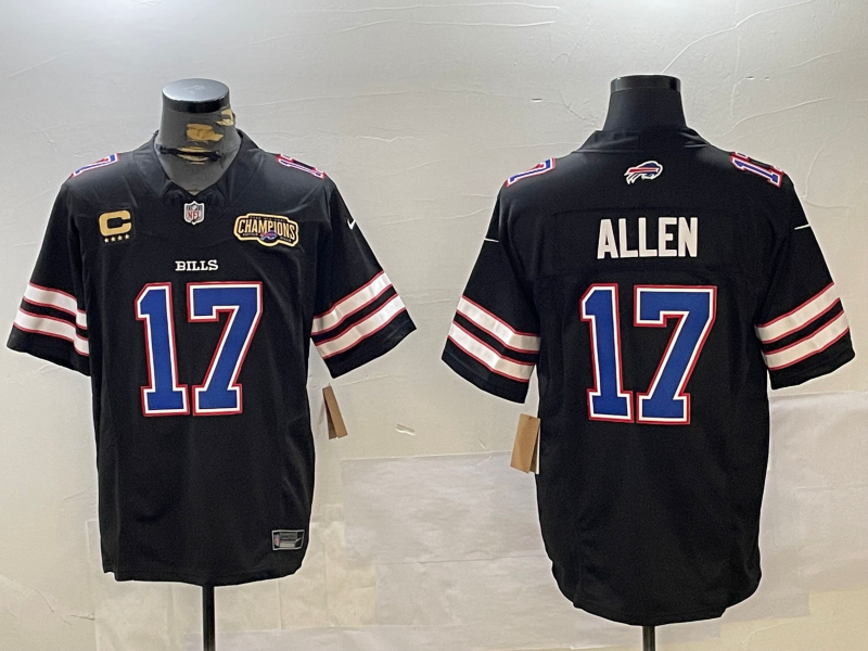 Josh Allen #17 Buffalo Bills Black Vapor Limited Jersey - JerseysFreak