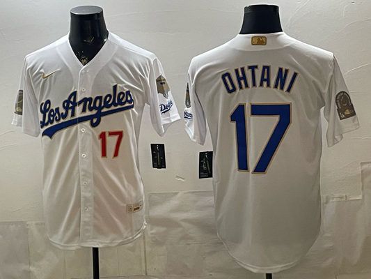 Men's Los Angeles Dodgers Shohei Ohtani #17 White 2026 Gold Collection Stadium Jersey