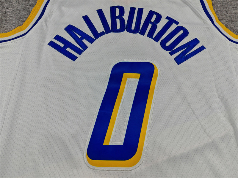 Men's Indiana Pacers Tyrese Haliburton #0 White 2025/26 Swingman Jersey - City Edition