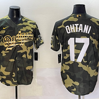 Men's Los Angeles Dodgers Shohei Ohtani #17 Camouflage Replica Player Jersey1