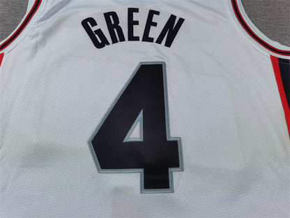 Men's Houston Rockets Jalen Green #4 White 2024/25 Swingman Player Jersey1 - City Edition