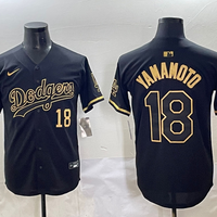 Men's Los Angeles Dodgers Yoshinobu Yamamoto #18 Black Alternate Player Jersey