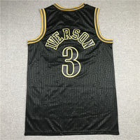 Men's Philadelphia 76ers Allen Iverson Black 2000-01 Hardwood Classics Jersey1