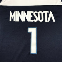 Men's Minnesota Timberwolves Anthony Edwards Navy 2021/22 Swingman Jersey1