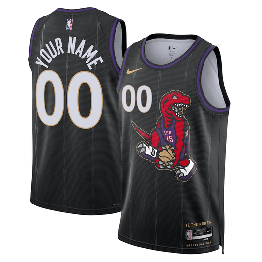 Men's Toronto Raptors Black 2024/25 Custom Swingman Jersey1 - City Edition
