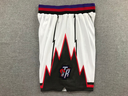 Men's Toronto Raptors White Basketball Shorts1