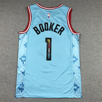 Men's Phoenix Suns Devin Booker #1 Turquoise 2022/23 Swingman Jersey1 - City Edition