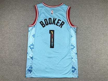 Men's Phoenix Suns Devin Booker #1 Turquoise 2022/23 Swingman Jersey1 - City Edition