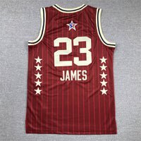 Men's Los Angeles Lakers LeBron James #23 Crimson 2024 NBA All-Star Game Swingman Jersey1