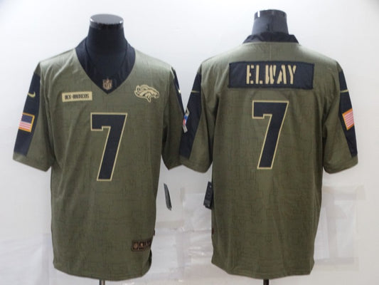 Men's Denver Broncos John Elway #7 Brown Game Jersey1