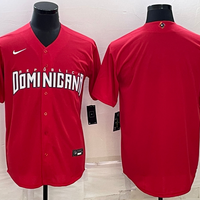 Men's 2023 World Baseball Classic Dominican Republic Red Blank Jersey1