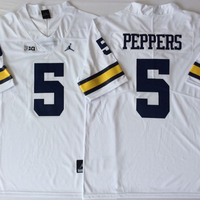 Men's Michigan Wolverines Jabrill Peppers #5 White Alumni Player Game Jersey
