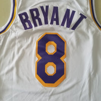Men's Los Angeles Lakers Kobe Bryant #8 White Swingman Player Jersey1