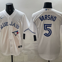 Men's Toronto Blue Jays Daulton Varsho #5 White Home Replica Jersey