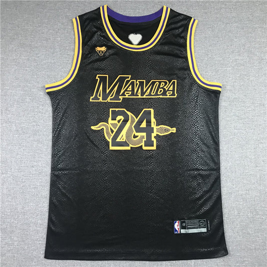 Men's Los Angeles Lakers Kobe Bryant #24 Black Player Jersey1