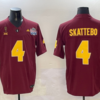 Men's Arizona State Sun Devils Cameron Skattebo #4 Red Player Jersey