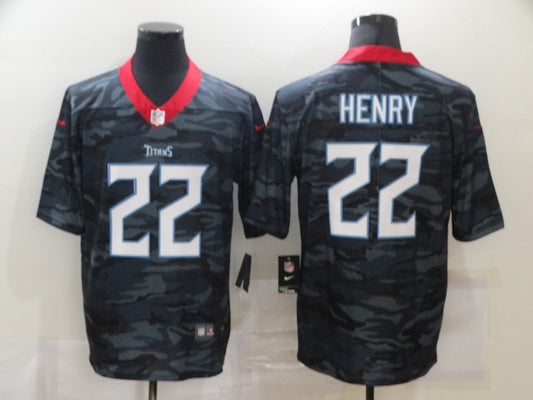 Men's Tennessee Titans Derrick Henry #22 Gray Camouflage Game Jersey1