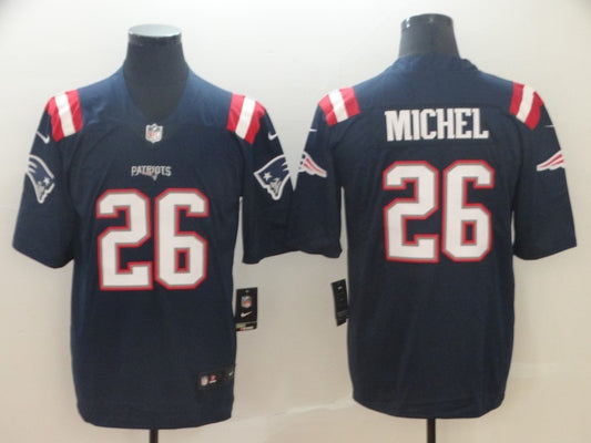 Men's New England Patriots Sony Michel #26 Navy Game Player Jersey1