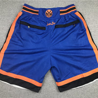 Men's New York Knicks Blue/Black Hardwood Classics 1996-97 Basketball Shorts1