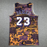 Men's Los Angeles Lakers LeBron James #23 Year of Rabbit Edition Hardwood Classics Swingman Jersey1